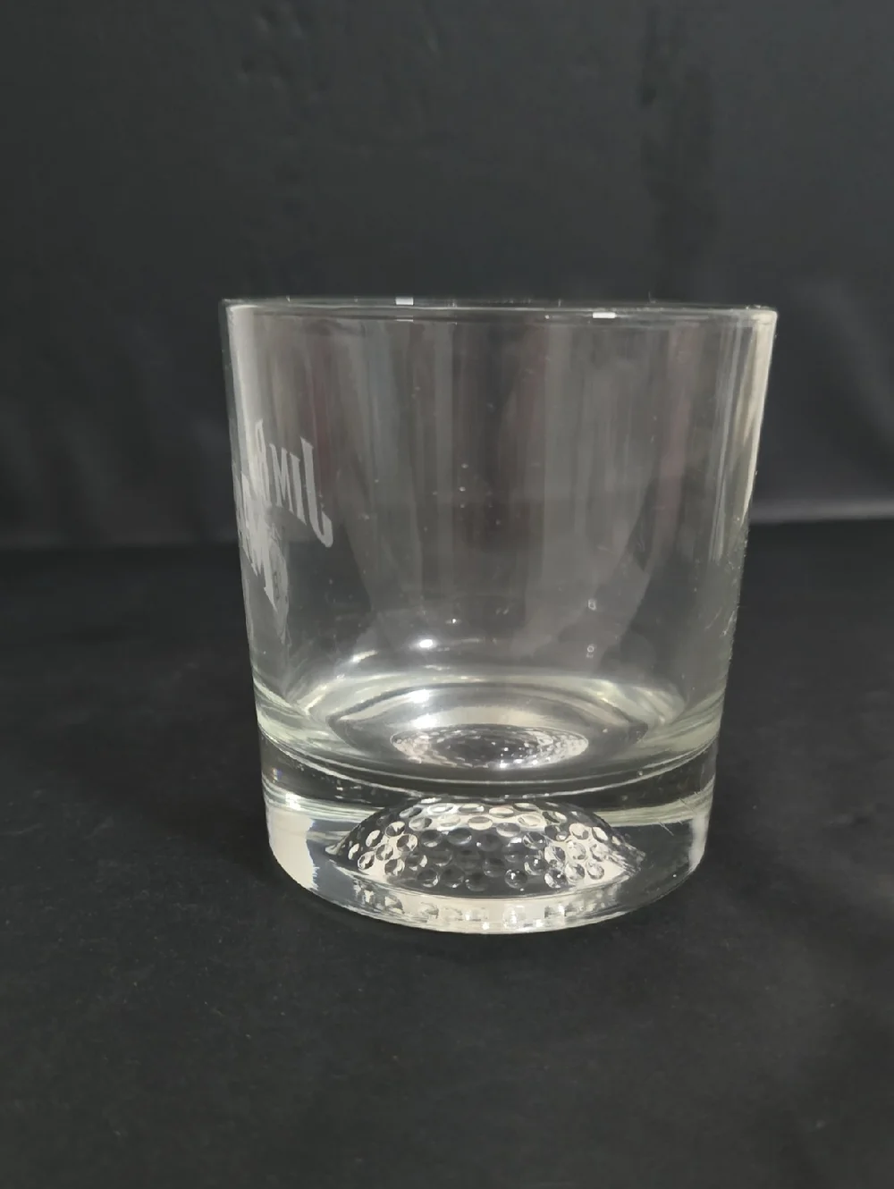 Jim Beam Etched Whiskey Golfball Glass